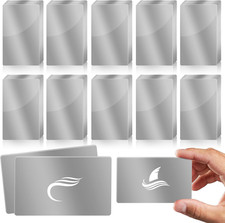 100 Pcs Metal Business Cards Aluminum Laser Engraving Blanks  86 x 54 x 0.21...