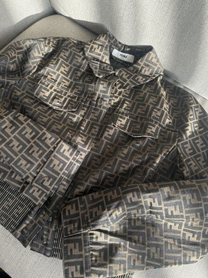 FENDI BROWN FF JACKET Size 40
