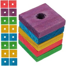 100 Pcs Parrot Wooden Chip Toys Pet Bite Toys Teeth Grinding Toys