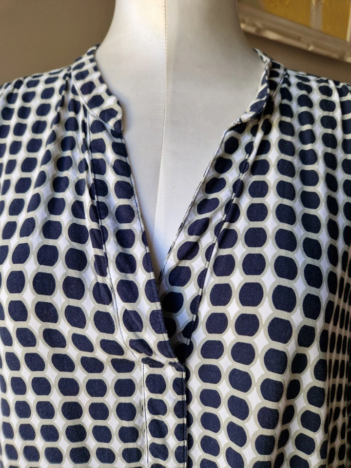 Robe Betty Barclay Balina 44 viscose imprimée marine écru - Photo 3/4