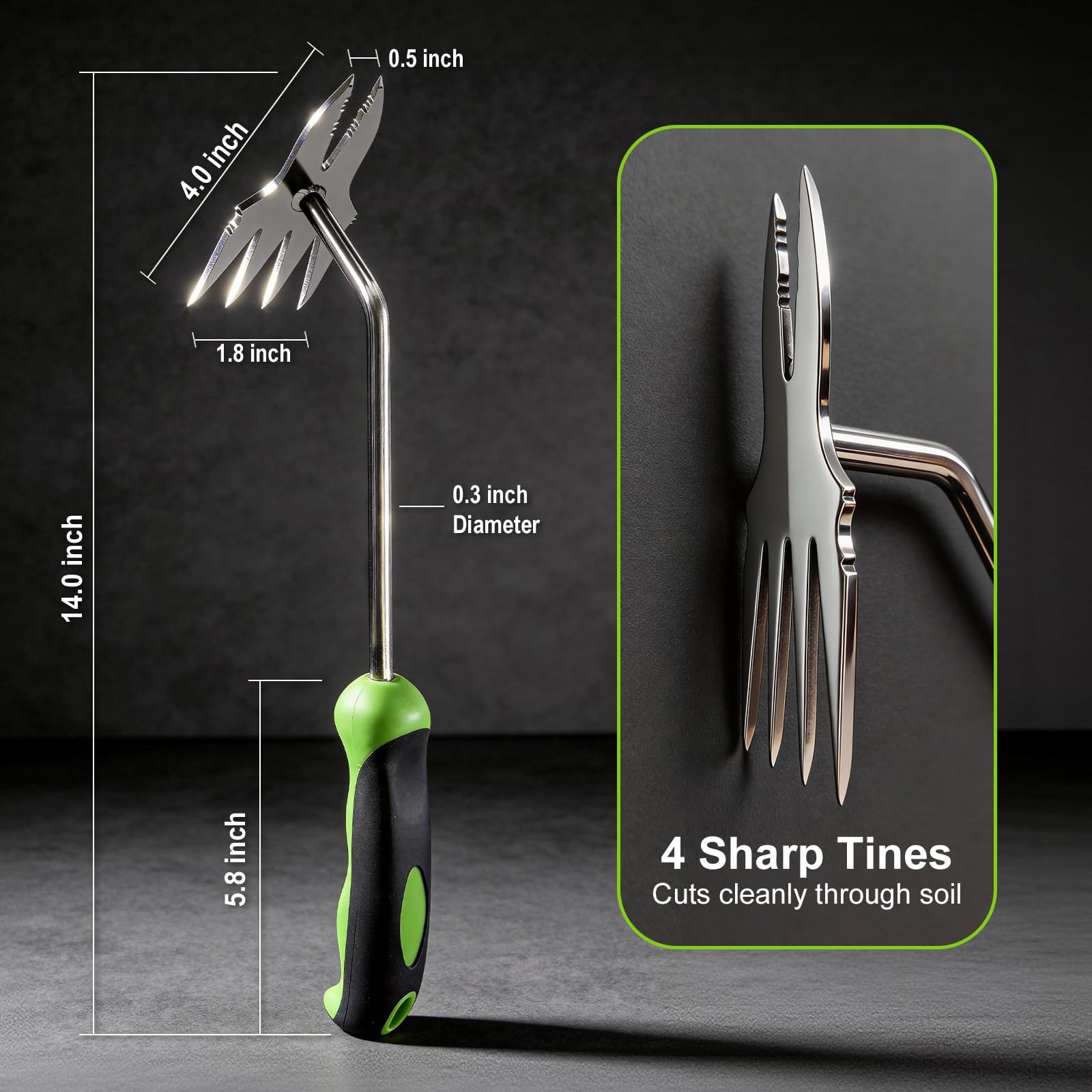 Garden Tools 2 in 1 Hand Weeder Puller Heavy Duty Stainless Steel Gardening Hand alternate view 5