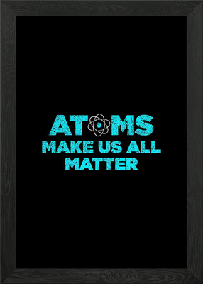 Funny Atoms Matter Gerahmtes Wandbild Poster Leinwanddruck Bild