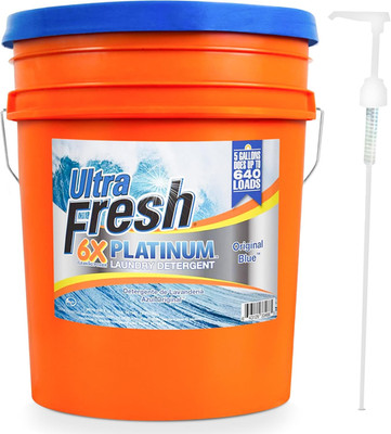 6X Platinum 5 Gallon Liquid Laundry Detergent, Concentrated Laundry Soap with De