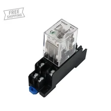 DC 24V Coil 8-Pin Electromagnetic Power Relay DPDT 2NO 2NC HH52P MY2NJ With