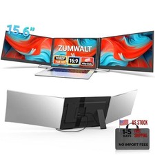 15.6" Laptop Screen Extender, 1080P FHD Triple Portable Monitor for Silver