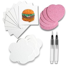 Foam Texture Painting Paper for Craft, 22 Pcs Magical Foam Texture Paper Shee...