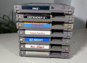 Original Nintendo NES Lot of 7 Games/Cartridges-1942-DEFENDER II-TO THE EARTH