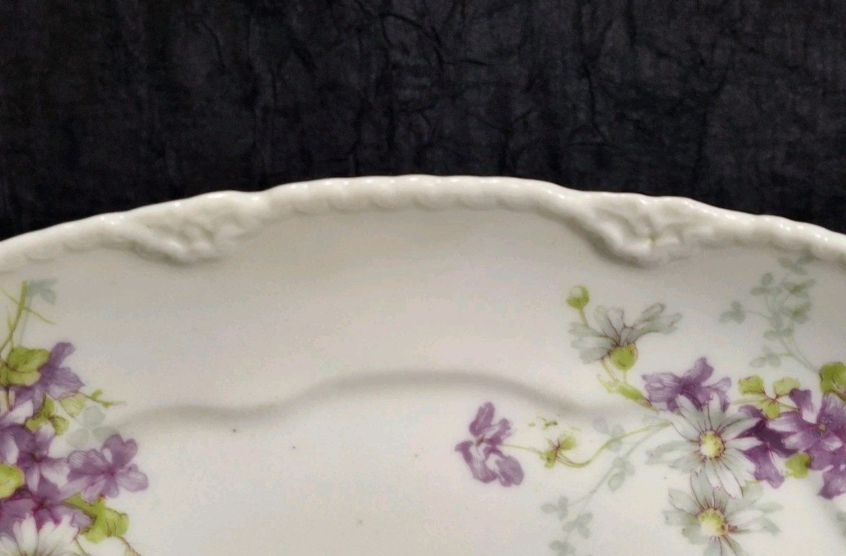 Haviland & Co Limoges France Antique 1895-1900 Schleiger 264 Violets Platter 11”