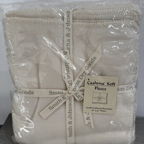 New Smith & Johnson Dry Goods Cashma Soft Blanket Natural Fleece 50" by 60" - Picture 13 of 13