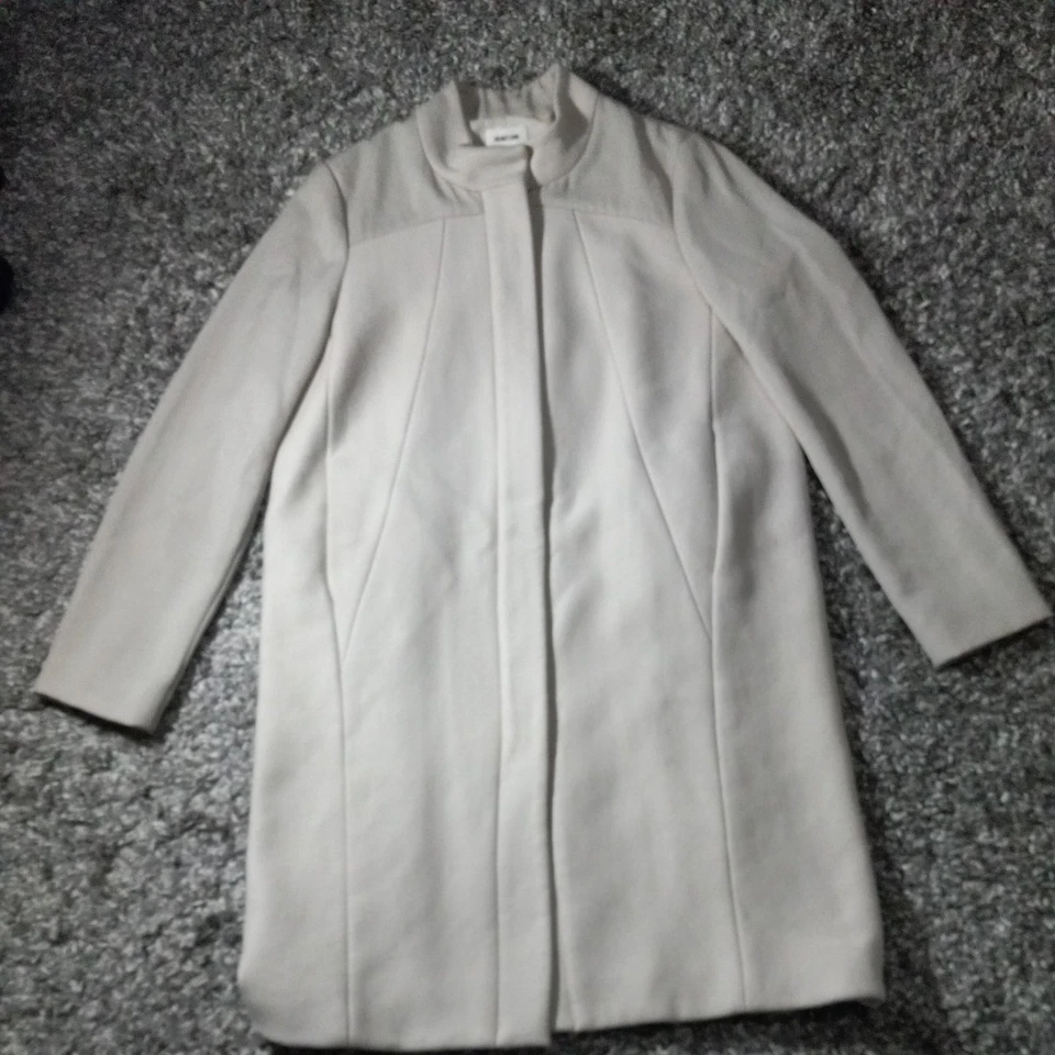 Abrigo Chaqueta Helmut Crema Mujer Lana Algodón Y Poliamida Talla M Foto 2 de 4