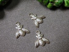 Lotto 3 ciondoli ARGENTO STERLING MASSICCIO 8x7mm BUMMBLE BEE nuovi da vecchio magazzino