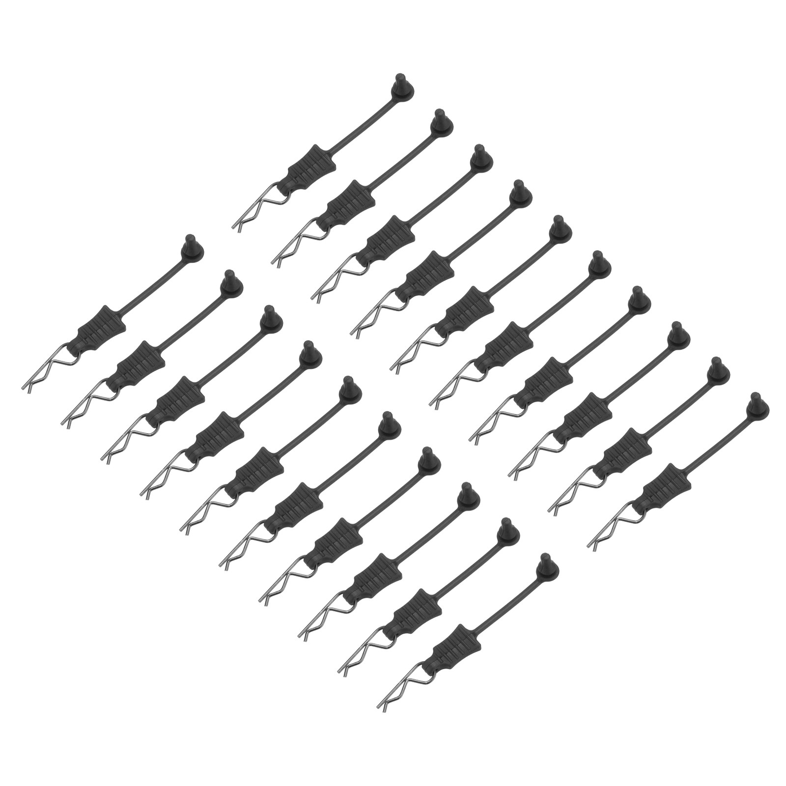 20Pcs Body Clips Pins, Black Universal RC Cars Parts for 1/16 1/18 Scale RC Car