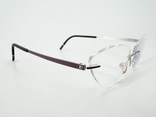 Silhouette 5529 Eyeglasses FRAMES 4000 Purple 56 17-135 Silver Titan Gray L549