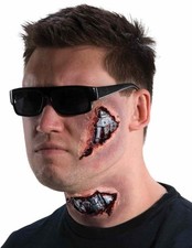 I'll Be Back Cyborg Terminator Robot Halloween Costume Makeup Latex Prosthetic