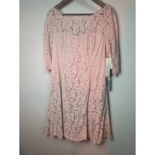 Eliza J Fit & Flare Dress size 16, Blush, New with tags