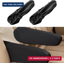 2 PCS Car Front Seat Armrest Covers, Soft Elastic Fabric Stretch Auto Seat Armre