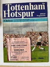 Ticket 1978/79  Tottenham Hotspur v Chelsea League 1  - *Rare* + Programme