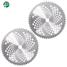 2 Pcs Carbide Tip Brush Blades For Cutter, Trimmer, Weed Eater 10" x 60T