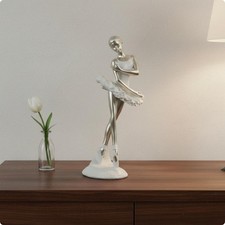 Image of 3 Pieces Dancing Ballerina Girl Figurine Elegant Design Ballet Dancer Sculpture