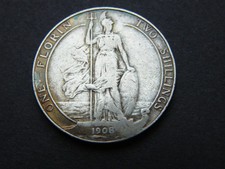 1908 Edward VII Silver Florin Coin