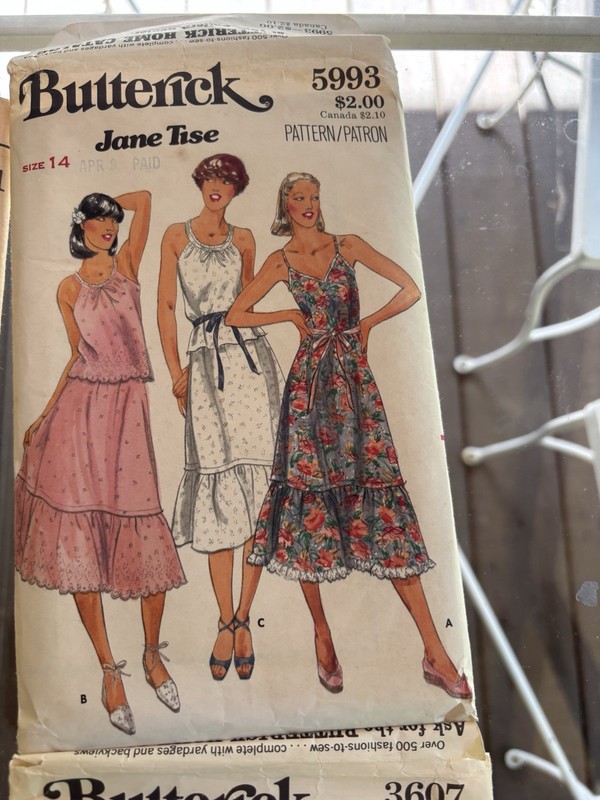 Butterick 5993 Vtg Original Misses Women’s Evening Dress Top Skirt Pattern
