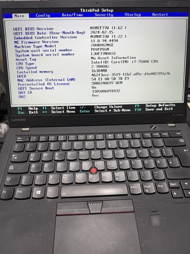 Lenovo ThinkPad X1 Carbon (i7, 16GB RAM) – bastlergerät – ohne SSD & Akku