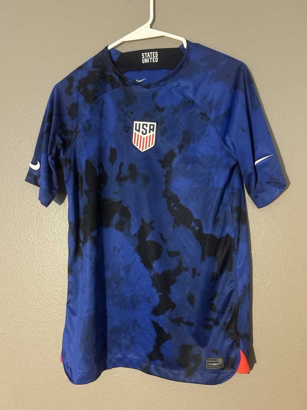 Nike USA Soccer Jersey 2022-23 USMNT Away Blue Tie Dye Youth XL World Cup