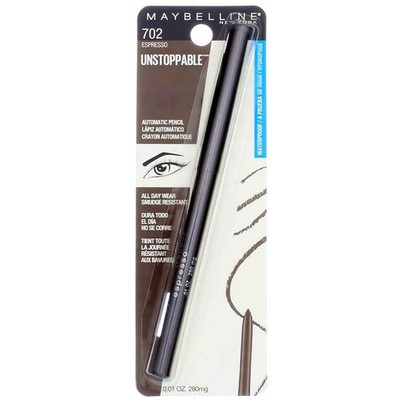 2 Pack Maybelline Unstoppable Mechanical Eyeliner Pencil, Espresso 702, Water...
