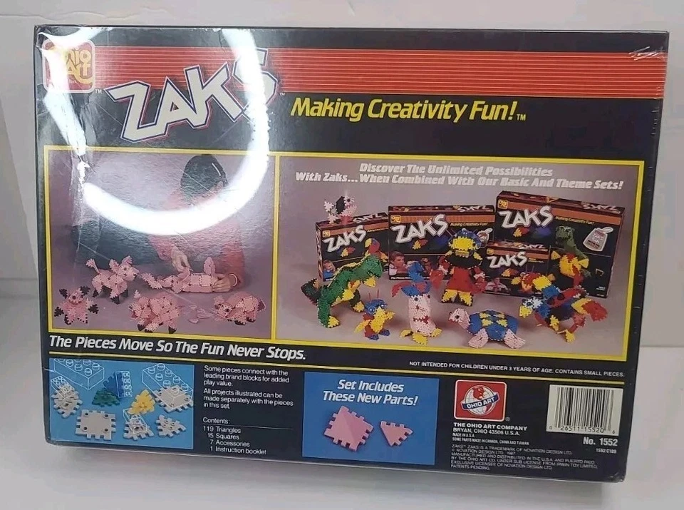 Ohio Art ZAKS Juego de Juguetes de Construcción Positivamente Pink Bunny 1552 Nuevo De Colección Foto 2 de 4