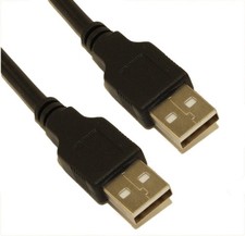 15ft USB 2.0 Type A Male to Type A Male Cable 480Mbps Black 28AWG Shielded