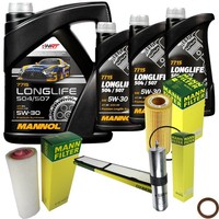 Mann Inspektionspaket 8L Mannol Longlife 504/507 5W-30 FüR BMW E91 325D E90 E93