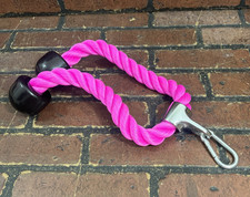 27 Inch Tricep Rope Cable Attachment Pull Down Rope for Cable Machine Pink