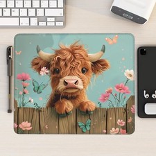 Highland Cow Mouse Pad Desk Mat Washable 9.5L x 7.9W inches, highland cow