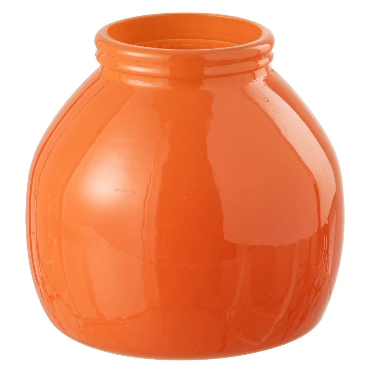 Vase deco en verre orange Cocoon 20cm pour centre de table