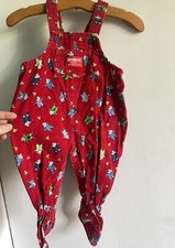 Vintage Bubble Oshkosh Vestbak RARE FOOTED Corduroy Cheese  Mice 6/9m Overalls