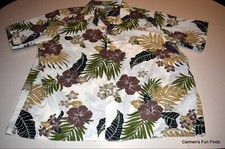 Royal Creations Floral Tiki Aloha Hawaiian Button Up Shirt Size XXXL 3XL