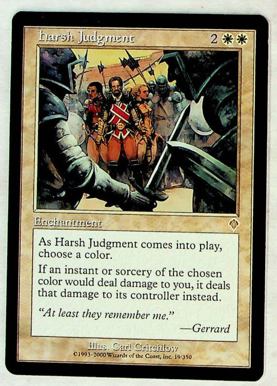 Harsh Judgement - Invasion Edition - Magic The Gathering Card