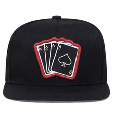 Four Aces Adjustable Hip-Hop Baseball Cap Snapback Hat Embroidered Logo