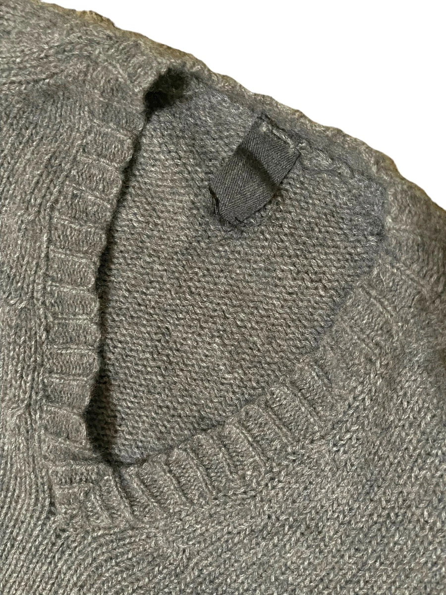 PRIVATE' 0204 Handmade Open-Knit Cashmere Sweater Pullover V-Neck