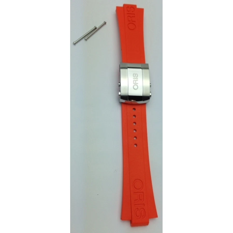 Oris orange rubber shop strap