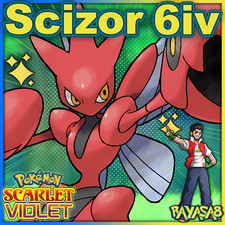 Shiny Scizor Pokemon 6IV 🌟Shiny🌟 Non Shiny Best Stats Scarlet and Violet Home