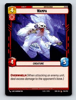 Aggression Ground Wampa Creature Unit Overwhelm Beastly Power 4C 5H 4P