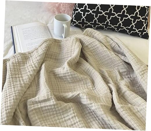 KyraHome 100% Organic Cotton Muslin Swaddle Blanket 42