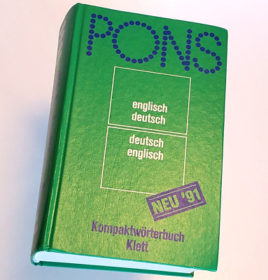 PONS dictionary Englisch Deutsch Kompaktwurterbuch Klett Collins Germany 1992