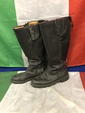 STIVALI PELLE CUOIO MORBIDI PER UNIFORME POLIZIA VOLANTE MOTOCICLISTI TG.39 1995