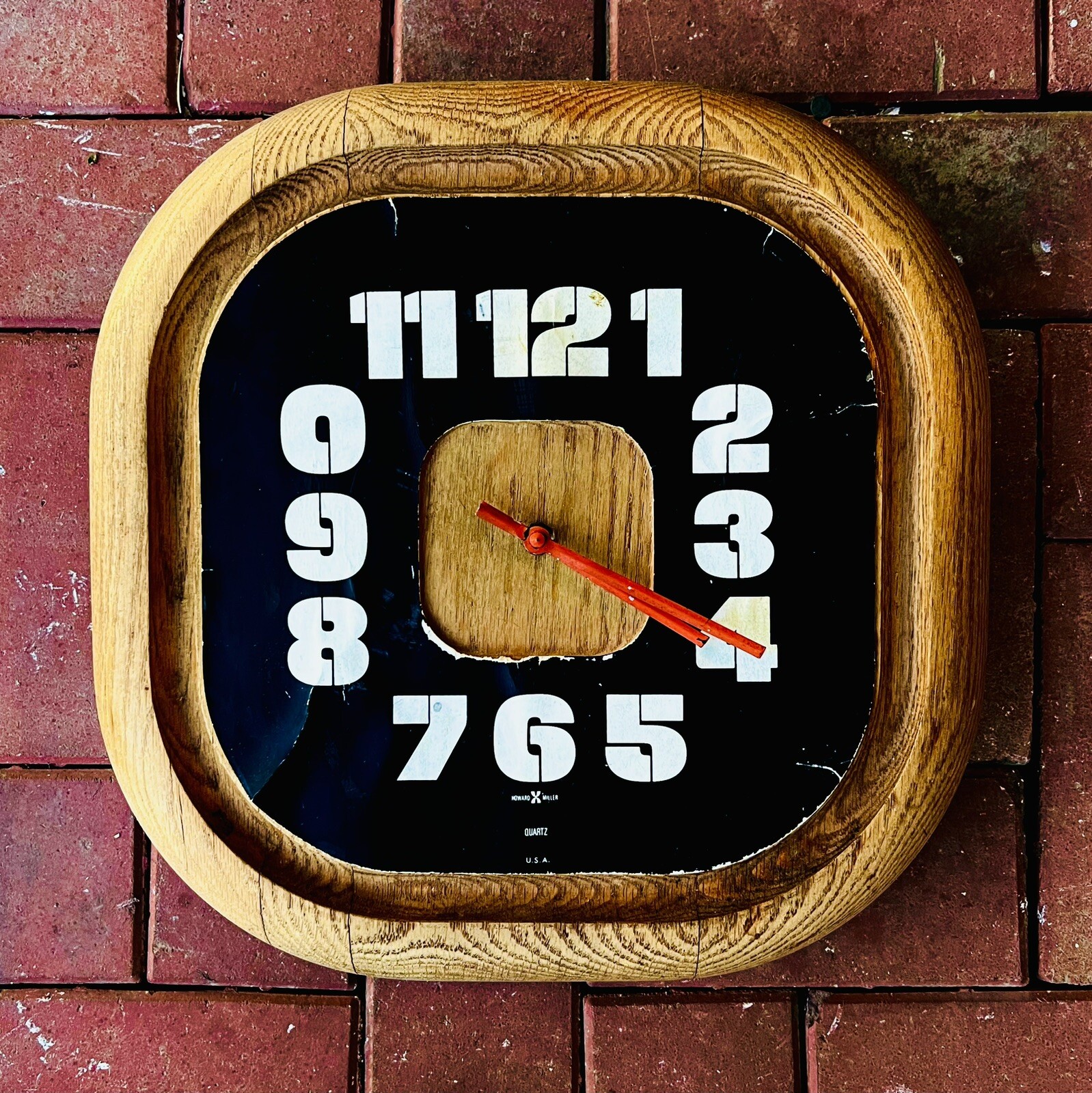 Howard Miller Vintage Wall Clock Solid Oak