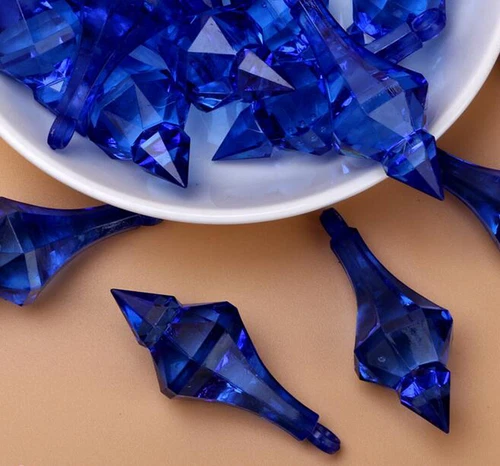 100Pcs/lot 18*46mm Hanging Pendant Diamond Drop Chandelier Acrylic Crystal Bead - Picture 14 of 17