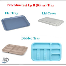 Dental Procedure Set-Up Trays Flat B Ritter 13 " x 9  " x  ", Autoclavable Tray