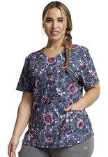Flor-get About It Dickies Scrubs Dynamix V Neck Top DK623 FGAI