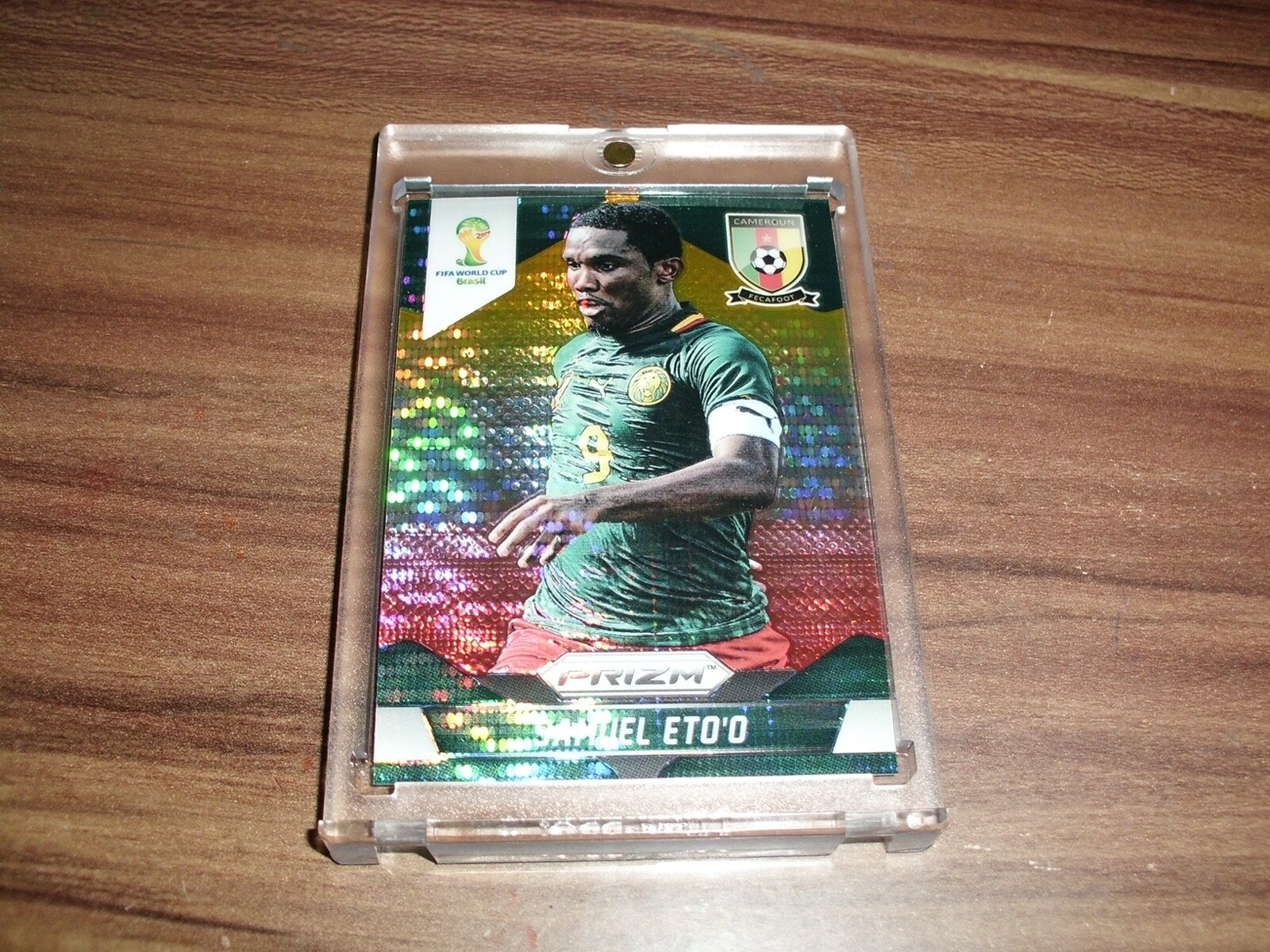 2014 Panini Prizm World Cup Samuel Eto'o Barcelona Yellow Red Pulsar SP🔥📈RARE
